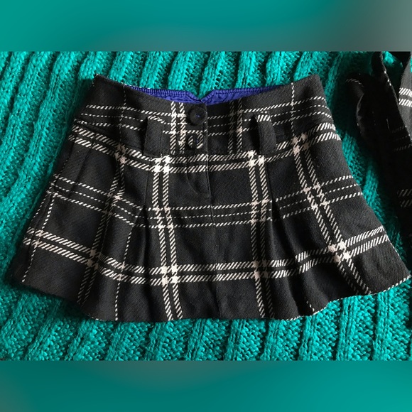 Y2k American Eagle low rise pleated micro mini wool skirt - Picture 12 of 16